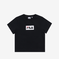 Fila Slim Crop - Naisten Poolopaita - Mustat | FI-75134